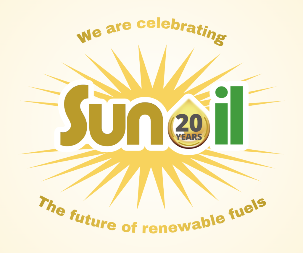 We are celebrating 20 years of Sunoil Biodiesel